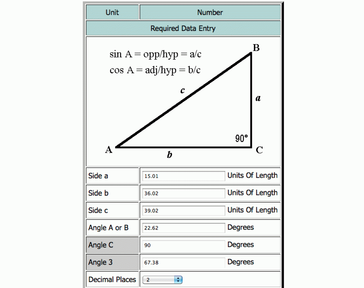 Array Tilt Angle based on Time Of Use (TOU) Angle and side calculation