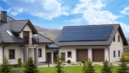 House with solar panels