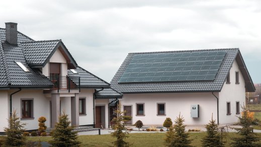 Home with solar on roof
