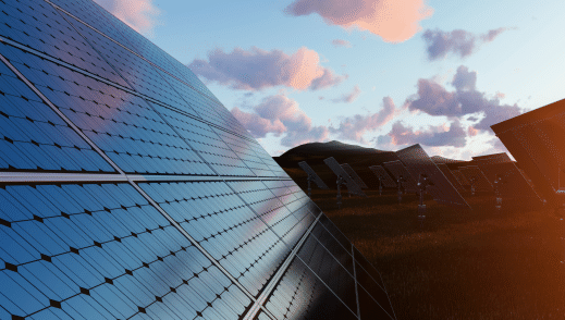 Solar field at Dusk