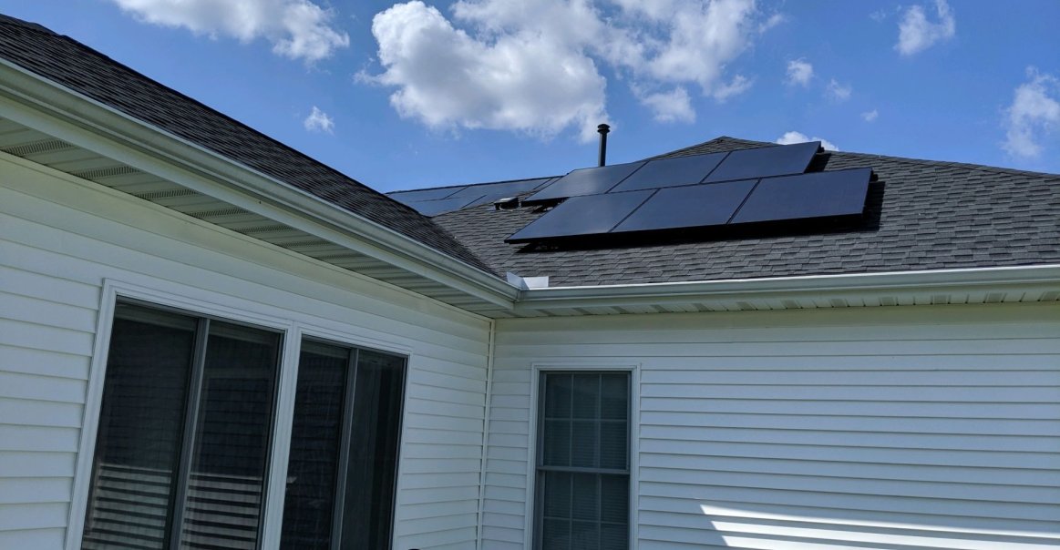 Morton, IL Home Install Up Close Morton, IL Solar Installation Side View