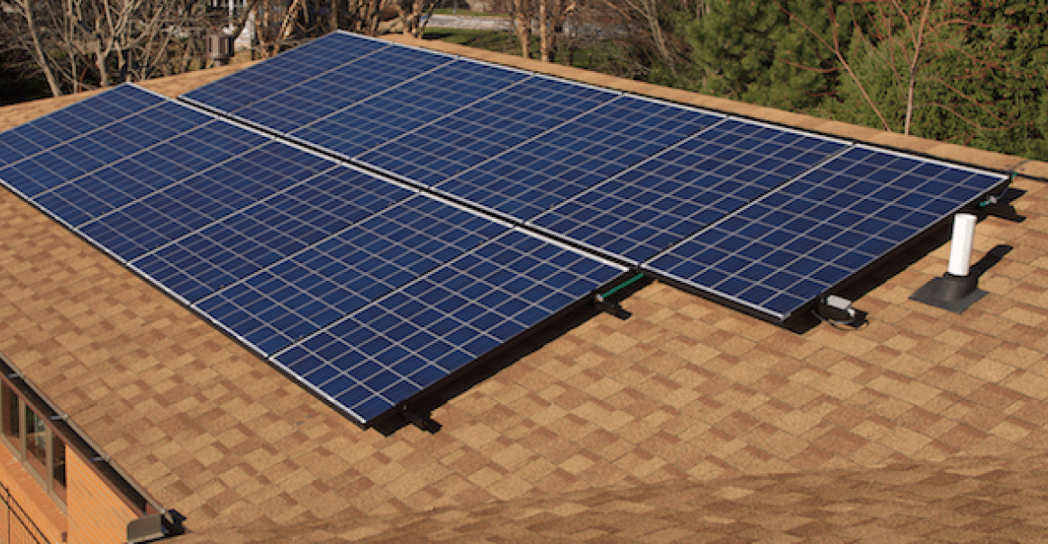 14 panel array over the master bedroom Champaign IL Solar