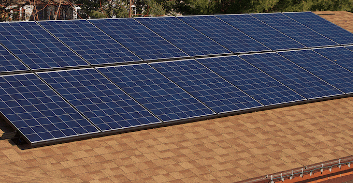 18 panel array over the garage Solar in Illinois