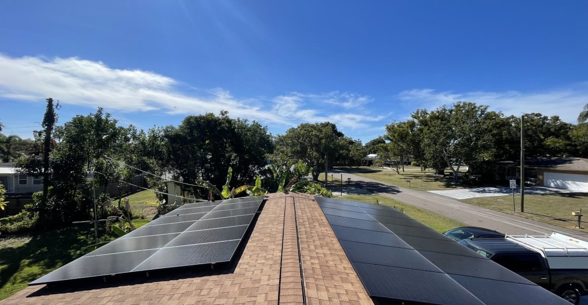 Solar Panels on Residential Roof Solar Panels on Residential Roof