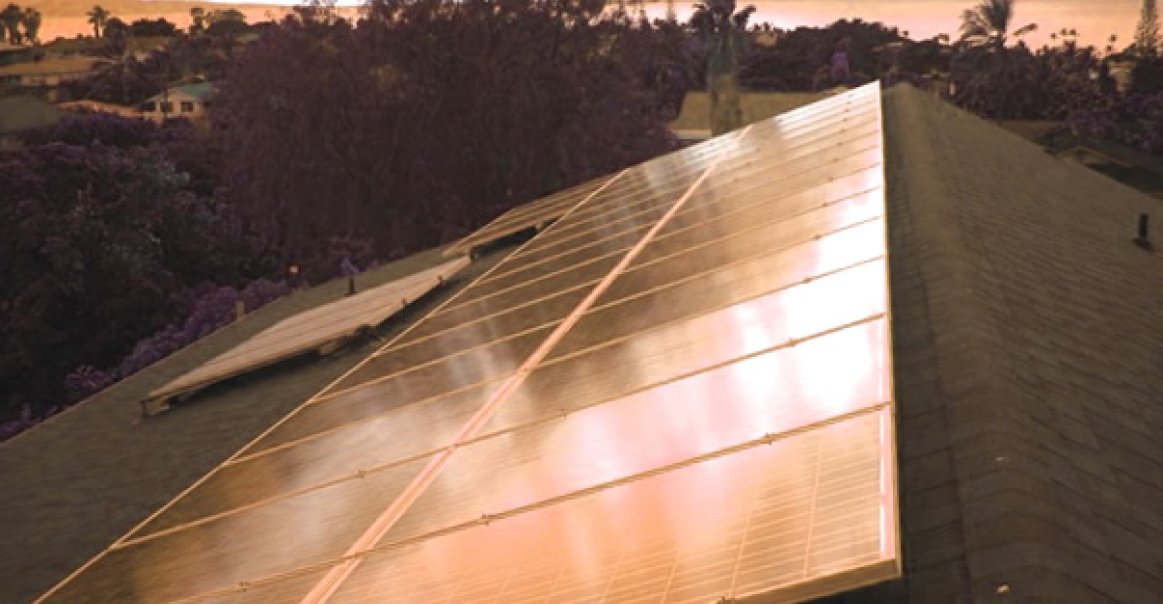 6.6kW Enphase System on Composite Shingle Beautiful sunset after the installation