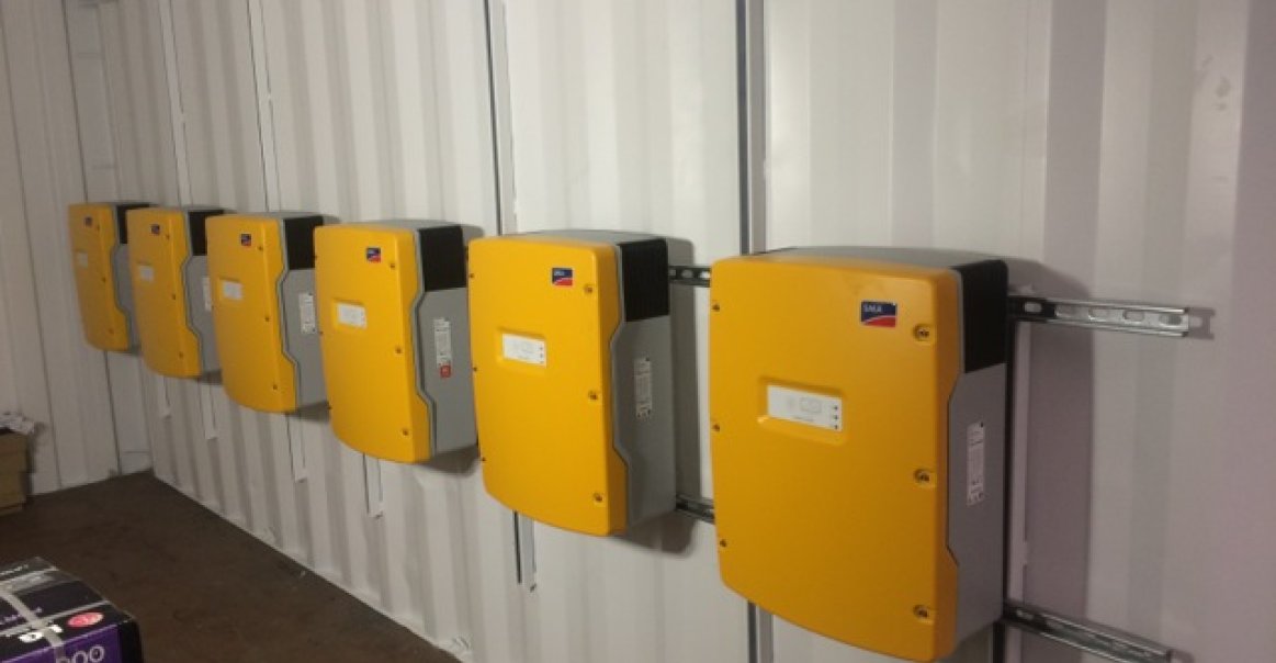 Container construction photo - inverters Container construction photo - inverters