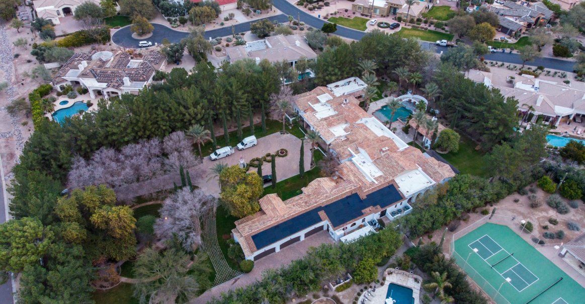 Paradise Valley, Arizona grid-tied PV system 50,000 kWh per year residential AZ install