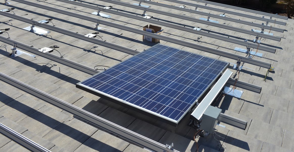 Installing the QCells Panels Residential solar installation using Qcells panels by homeowner.