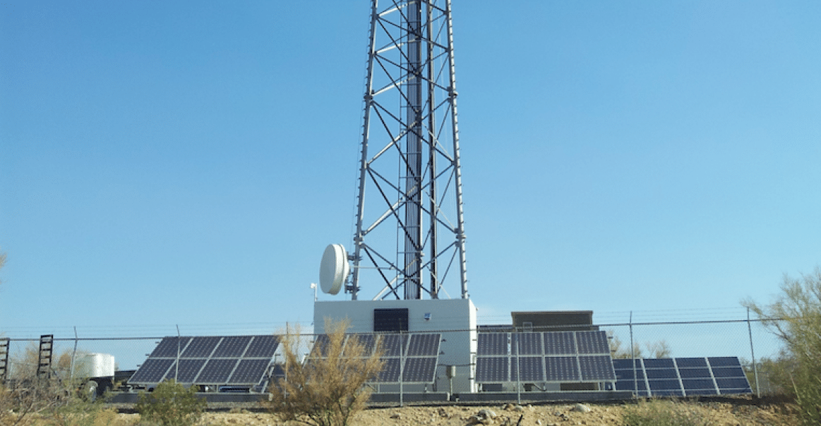 Off-Grid Cell Tower A view of the cell tower