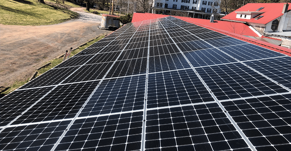 Roof Mounted PV Installation Winter Clove Inn Roof Mount PV System