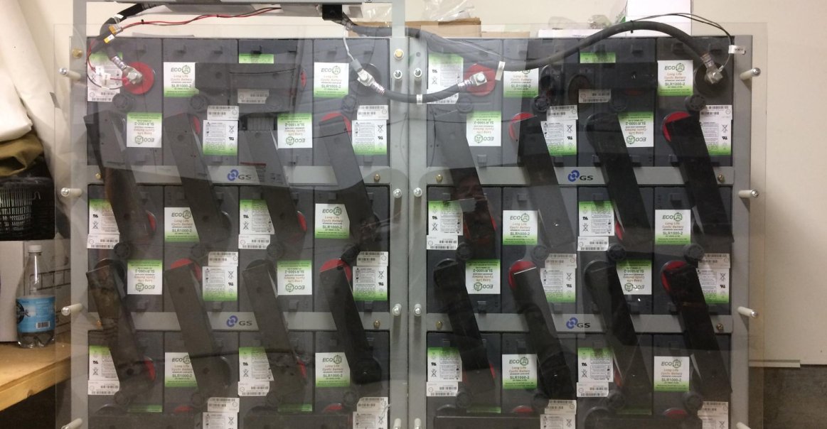 GS batteries for solar array installation project. GS batteries for solar array installation project.