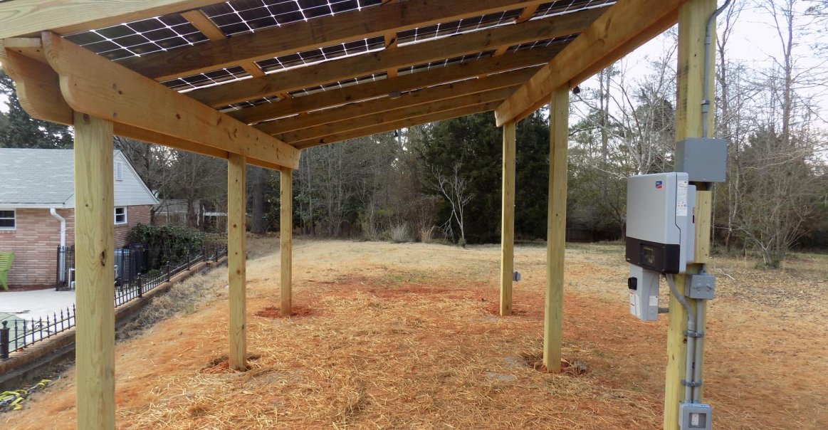 Sunpreme & SMA array Sunpreme pergola with SMA inverter.