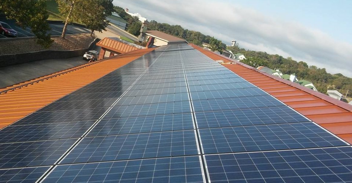 Branson's Best solar Array level shot