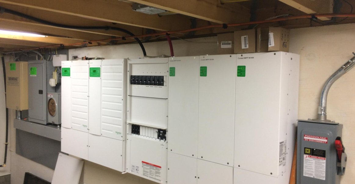 Schneider Electric inverters for solar array installation project. Schneider Electric inverters for solar array installation project.