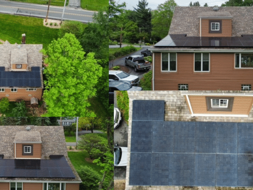 Residential solar system installation for Pennsylvania customer. 