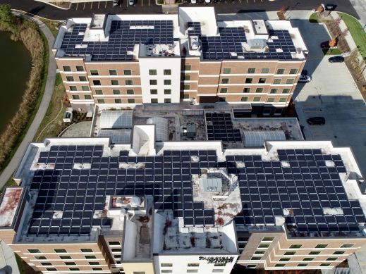 Commercial Solar Installation at Marriott Hotel