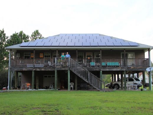 Grid-tied residential solar installation project in Milton, FL.